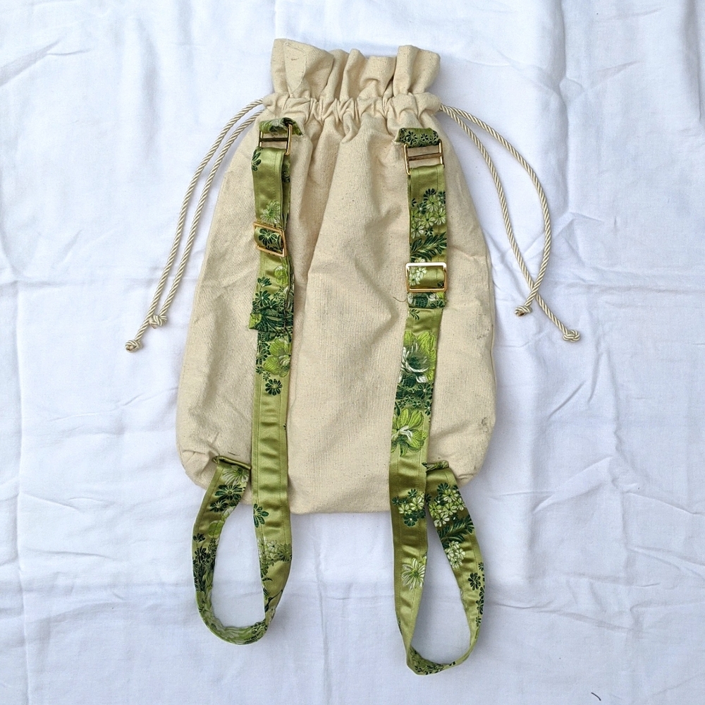 Canvas Drawstring Backpack - Picture 2 of 3